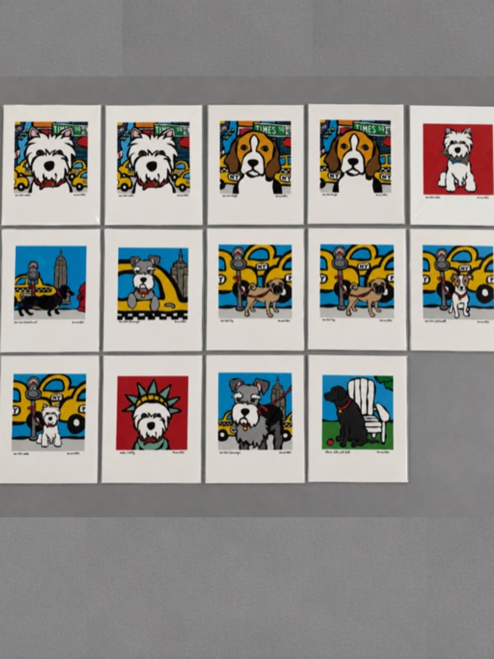 Marc Tetro NWT 8x10 Art Prints Lot of 14 Sealed Dog Collection New York Pop Art